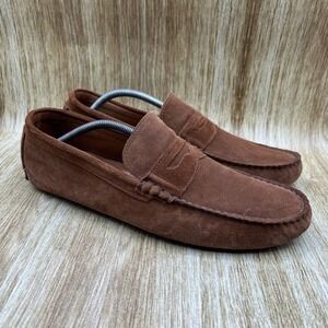 Johnston & Murphy Driving Loafers Men's 12 Suede Moccasins Brown Casual Shoes